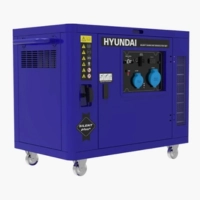  Hyundai Gasoline Generator with Canopy 6.5KW | HX7600DX Silent Enclosed Petrol Generator | Industrial Backup Power Generator