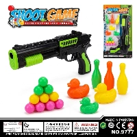  Kids Target Shooting Game Toy Set with Gun and Targets Toy gun - Green & Black