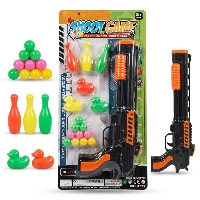  Kids Target Shooting Game Toy Set with Gun and Targets Toy gun - Orange & Black