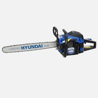  Hyundai HYCS58 Techno 700 58cc Gasoline Chainsaw 24 Inch Professional Heavy Duty Wood Cutting Machine 2.4kW Petrol Engine Forestry Tree Felling Logging Firewood Cutting Tool OEM Industrial Use