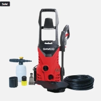  High Pressure Washer 1400W 110 Bar Professional Cleaning Machine 100% Copper Motor Heavy Duty Water Jet Car Washer Portable Lightweight Design Extended Reach Built-in Safety System for Vehicle Workshop Industrial and Home Cleaning Machinery