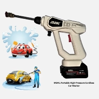  MDHL Portable High Pressure Cordless Car Washer 48V Lithium Powered Pressure Washer Wireless Portable Cleaning Machine for Cars Motorcycles Garden Equipment Outdoor Surfaces Deep Cleaning Applications Durable User Friendly Designportabi