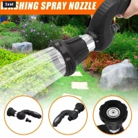  Mighty Blaster Adjustable Spray Nozzle High Pressure Fireman Style Hose Nozzle with Aircraft Grade Aluminum Construction Fully Adjustable Spray Pattern Ergonomic Comfort Grip Leak Proof Design for Garden Car Wash Cleaning and Irrigation Use