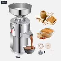  Commercial Peanut Sesame Grinding Machine Premium Stainless Steel Nut Butter Grinder with Adjustable Grinding Fineness Quick Lock System High Efficiency Food Processing Equipment for Peanut Butter Sesame Butter and Walnut Butter Production