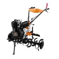  6 HP Diesel Tiller Hwasdan Agricultural Power Tiller Machine with PTO Shaft Adjustable Tilling Width 6 to 42 Inches 5 to 6 Inch Depth Recoil Start Diesel Engine Fuel Efficient Heavy Duty Soil Cultivation Equipment for Farming Use
