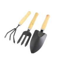  Gardening Tool Set 3 Pieces Hand Gardening Kit Includes 3 Prong Cultivator Transplanting Trowel and Hand Fork Durable Manual Garden Tools Set for Soil Preparation Digging Planting Weeding Home Gardening and Agricultural Landscaping Use