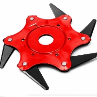  Razors Weed Eater Brush Cutter Blade Trimmer Head Manganese Steel Heavy Duty Grass Cutting Blade 80mm Rider Plate Durable Lawn Trimmer Attachment Easy Install Screw Type Blade Head for Agricultural Gardening Landscaping and Farm Maintenance Use
