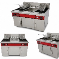  Double Basket Deep Fryer with Center Seasoning MAG-2BT