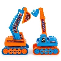  Kids Toys Construction Vehicle Set – 2 Pcs Excavator & Crane Toys for Kids