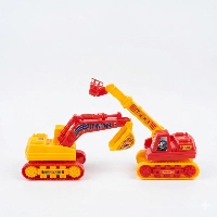  Kids Toys Construction Vehicle Set – 2 Pcs Excavator & Crane Toys for Kids
