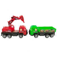  Kids Toys Construction Truck Set – 2 Pcs Excavator Truck & Dump Truck Toys for Kids