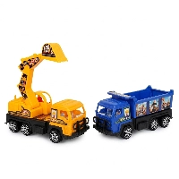  Kids Toys Construction Truck Set – 2 Pcs Excavator Truck & Dump Truck Toys for Kids