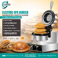  Electric UFO Burger Machine 1400W | Hamburger Waffle Maker | Commercial Stuffed Burger Maker with Adjustable Temperature