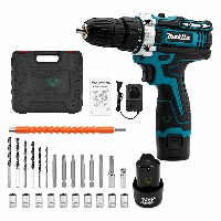  Makita 12V LXT® Lithium-Ion Cordless 1/3″ Driver-Drill with Complete Toolkit