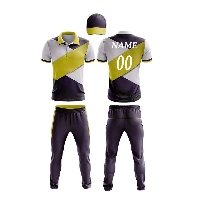  Customized Sublimation Cricket Kit Uniform Set For Men Adult Sizes Half Sleeve Cricket Shirt And Pant Men Cricket Uniform