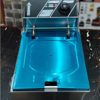  6 Liter Commercial Electric Fryer Stainless Steel Deep Fryer | Professional 6L Electric Fryer for Restaurants, Cafés, Fast Food Outlets, Hotels, Snack Bars and Commercial Kitchens, Heavy Duty Frying Equipment