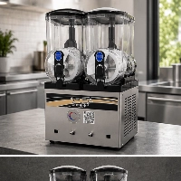  Slush Machine 2 Bowl Commercial Frozen Drink Slush Making Equipment for Beverage Shops Restaurants and Food Service Use Double Bowl Slush Machine Wholesale Supply Inquiry Supplier Contact for Commercial Beverage Equipment Buyers
